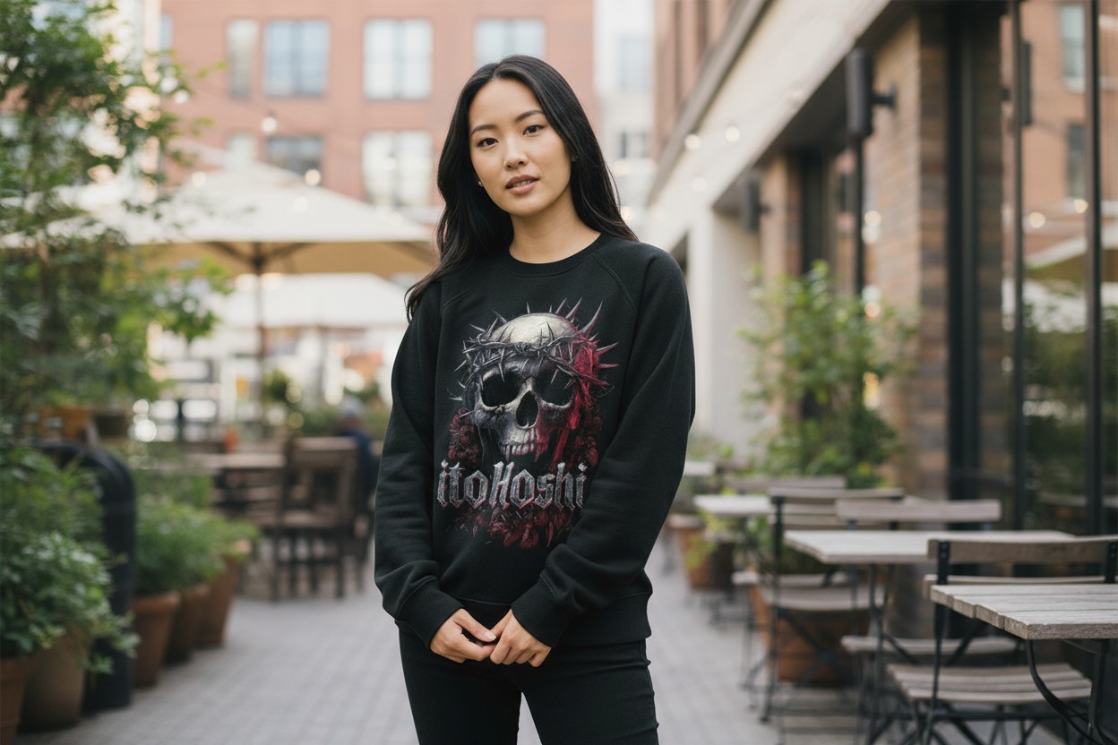 Crown of Thorns – Ito Hoshi Gothic Skull Sweatshirt