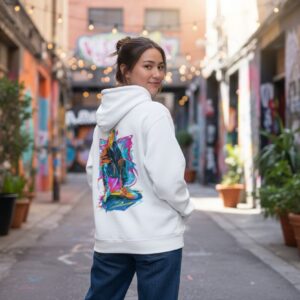 Neon Solitude – Street Graffiti Hoodie
