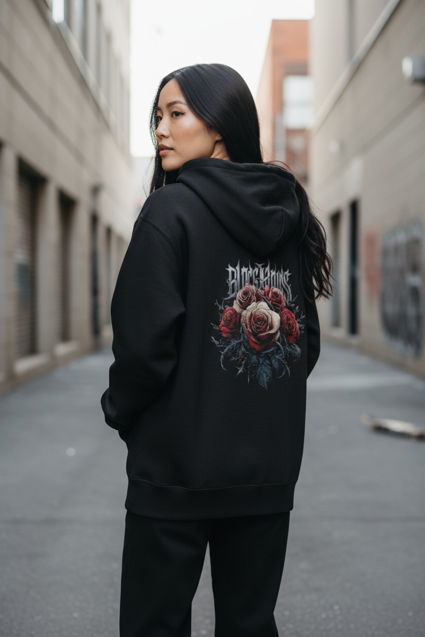 Bloodthorn – Gothic Rose Hoodie_1