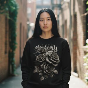 Noir Bloom – Ito Hoshi Rose Sweatshirt